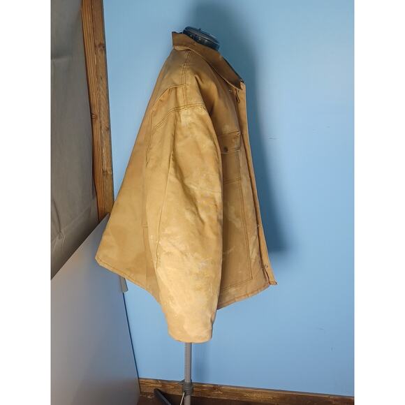 VTG Polar King Duck Canvas Work Jacket Brown Quilted Talon Zip USA Faded 3XL - Picture 5 of 16